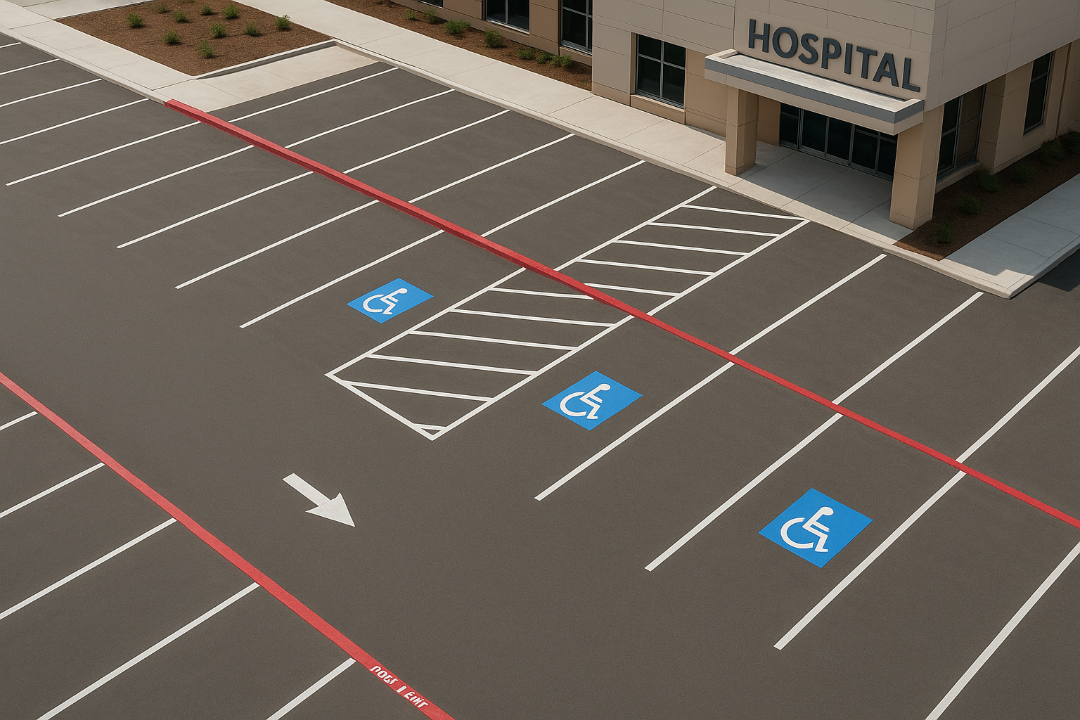 Line Striping for Healthcare Facilities in North Texas